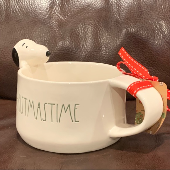 CHRISTMASTIME Oversized Figural Snoopy Mug - Rae Dunn Peanuts Christmas - Picture 5 of 13